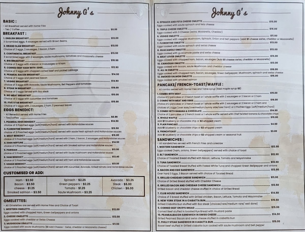 Johnny G's Cafe - 1