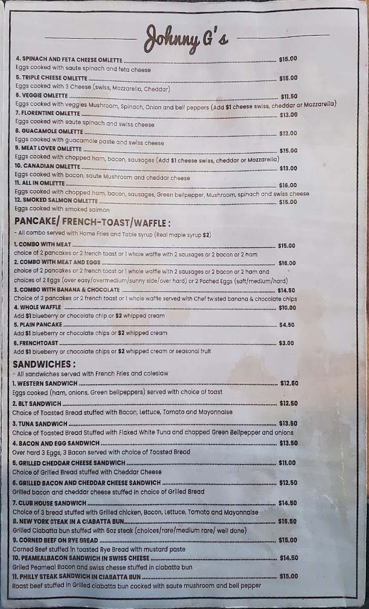 Johnny G's Cafe - 5