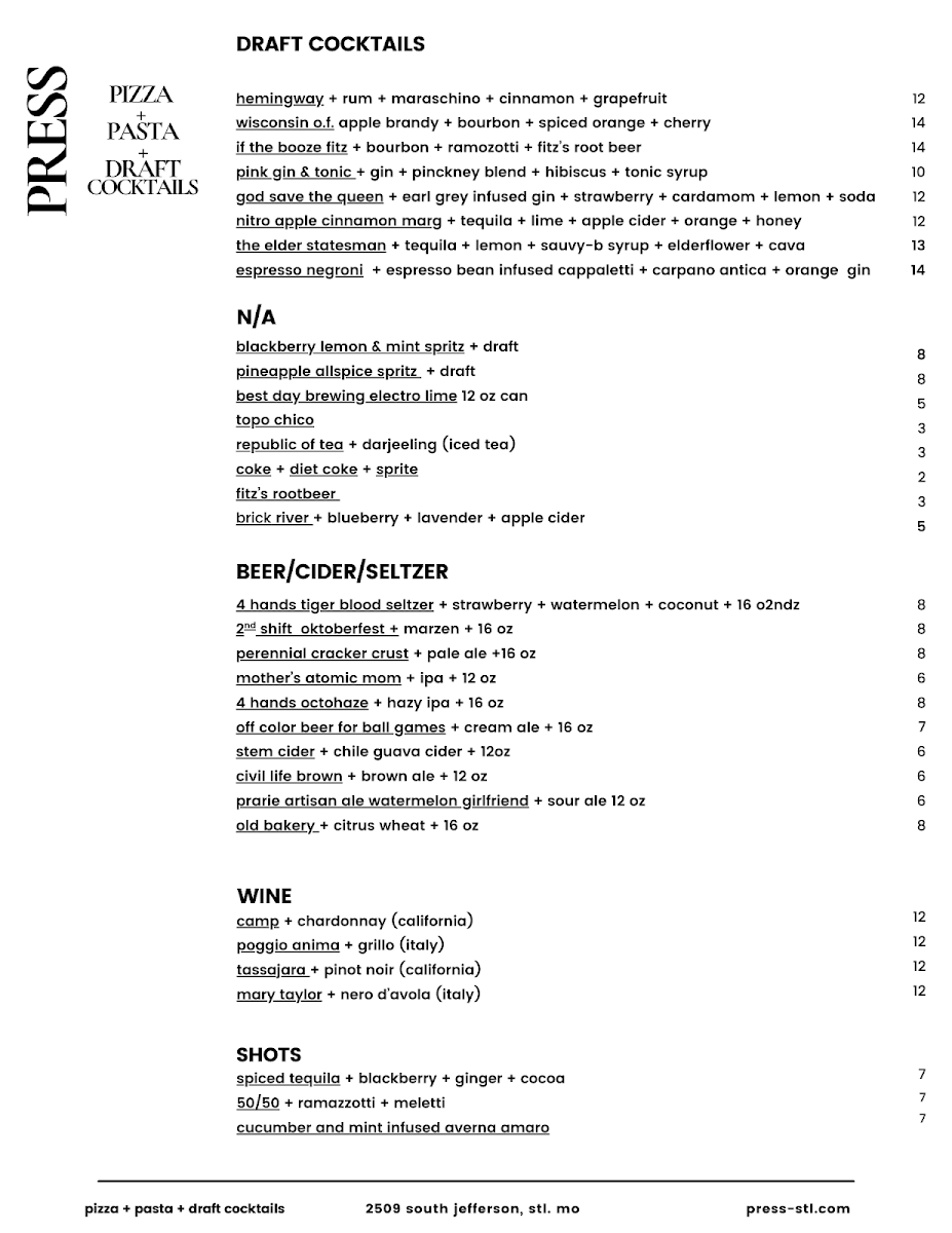 Press Pizza and Pasta - 1