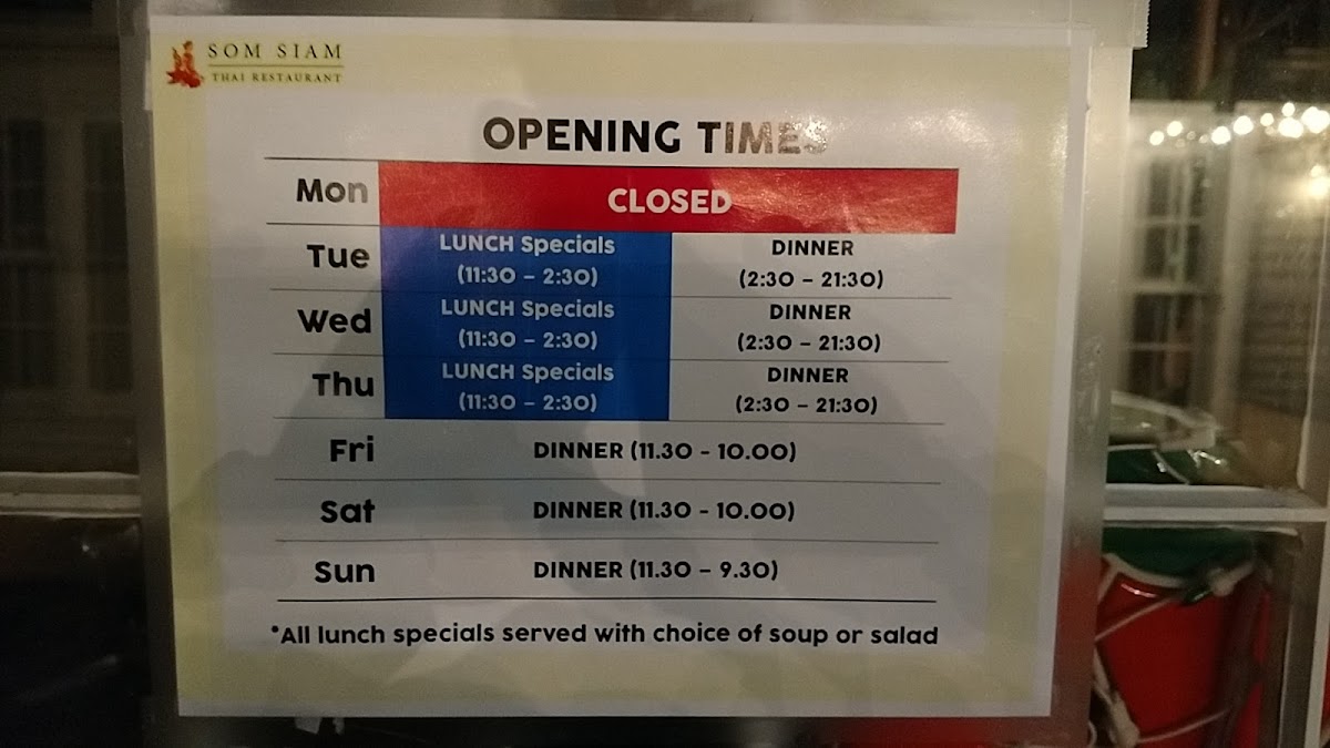 Som Siam Thai Restaurant Guilford - 1