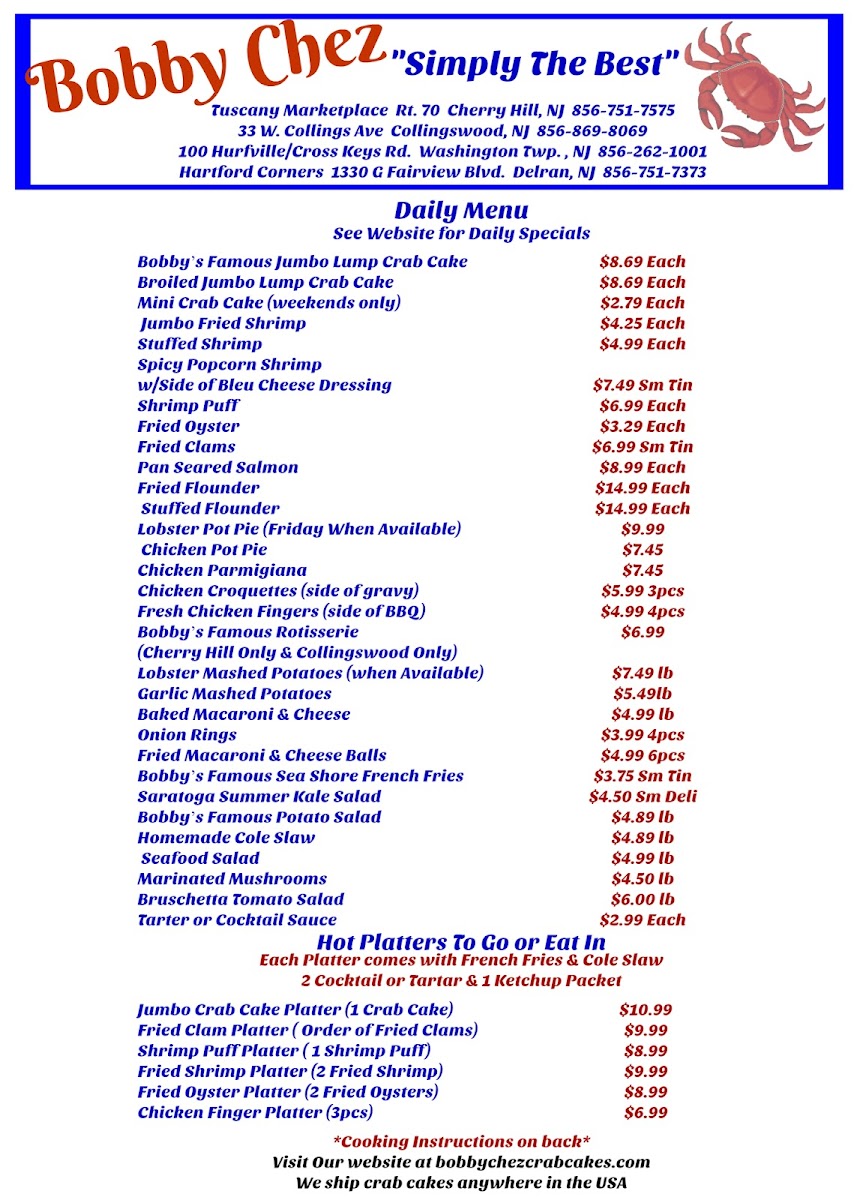 Bobby Chez Famous Crabcakes - 1