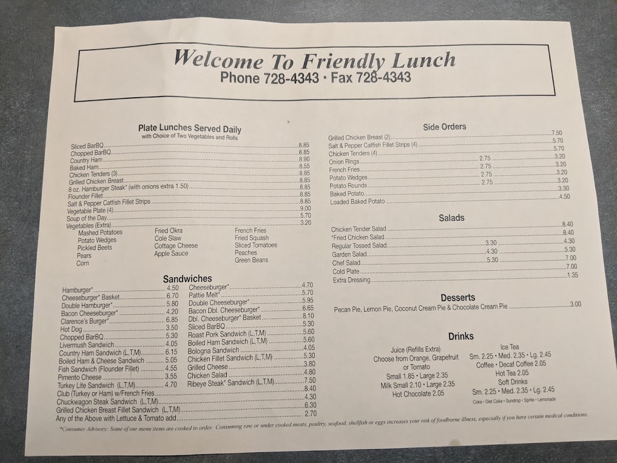 Clarence's Friendly Lunch - 1