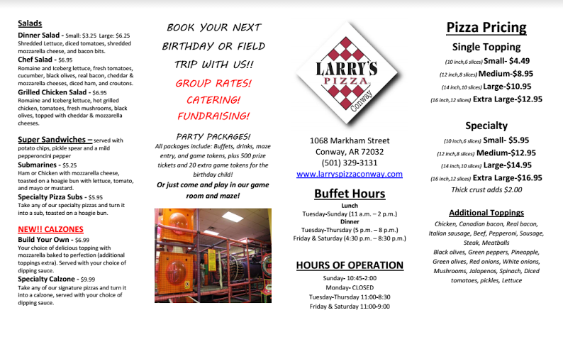 Larry's Pizza Conway - 1