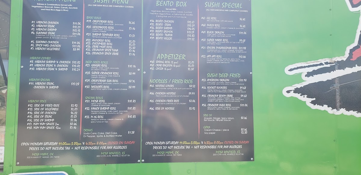 MOSA Hibachi & Sushi Japanese Express Winfield - 3