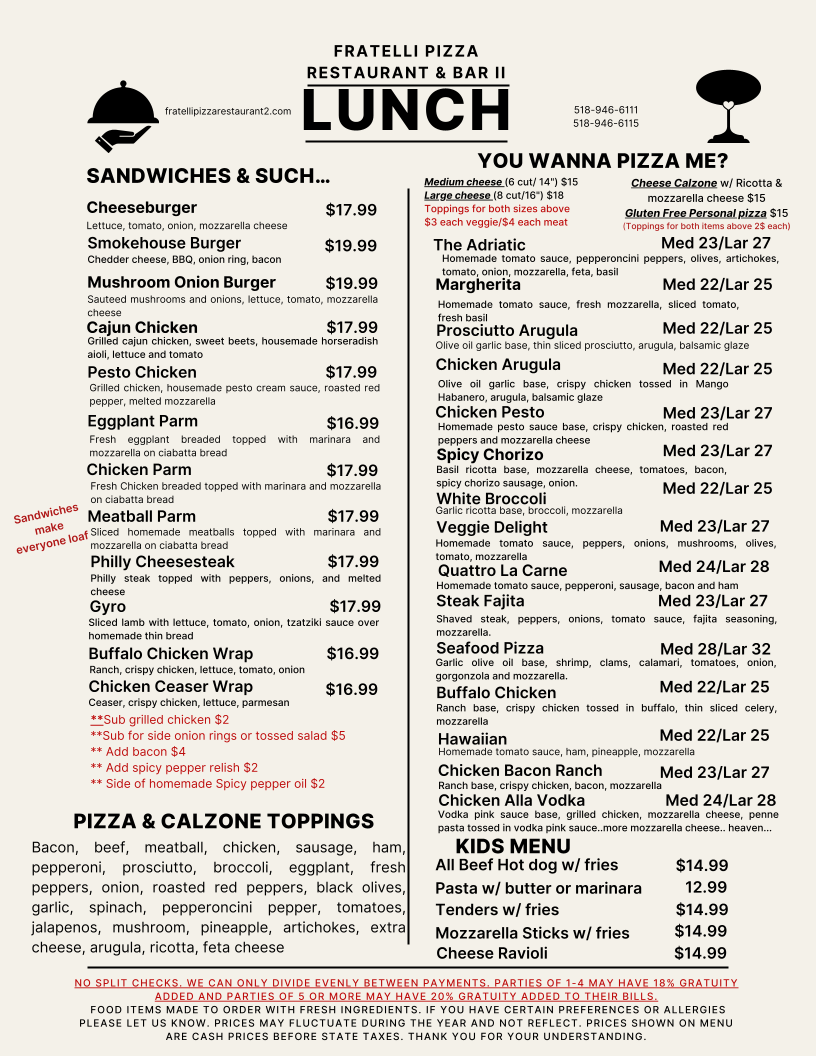 Fratelli Pizza Restaurant & Bar II - 1