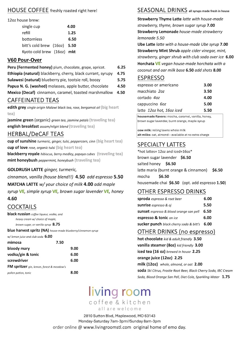 Living Room Coffee & Kitchen - 1