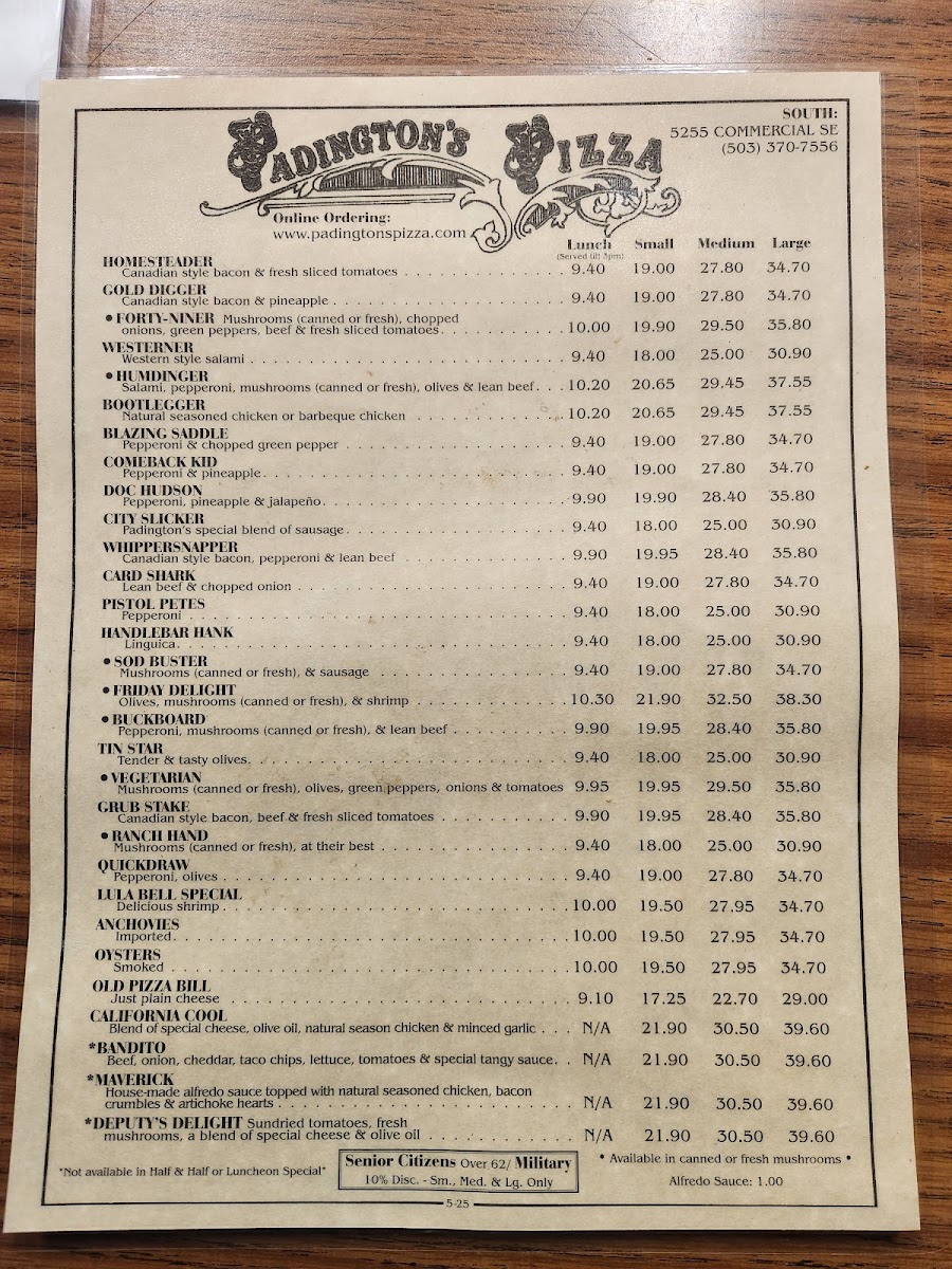 Padington's Pizza - 1