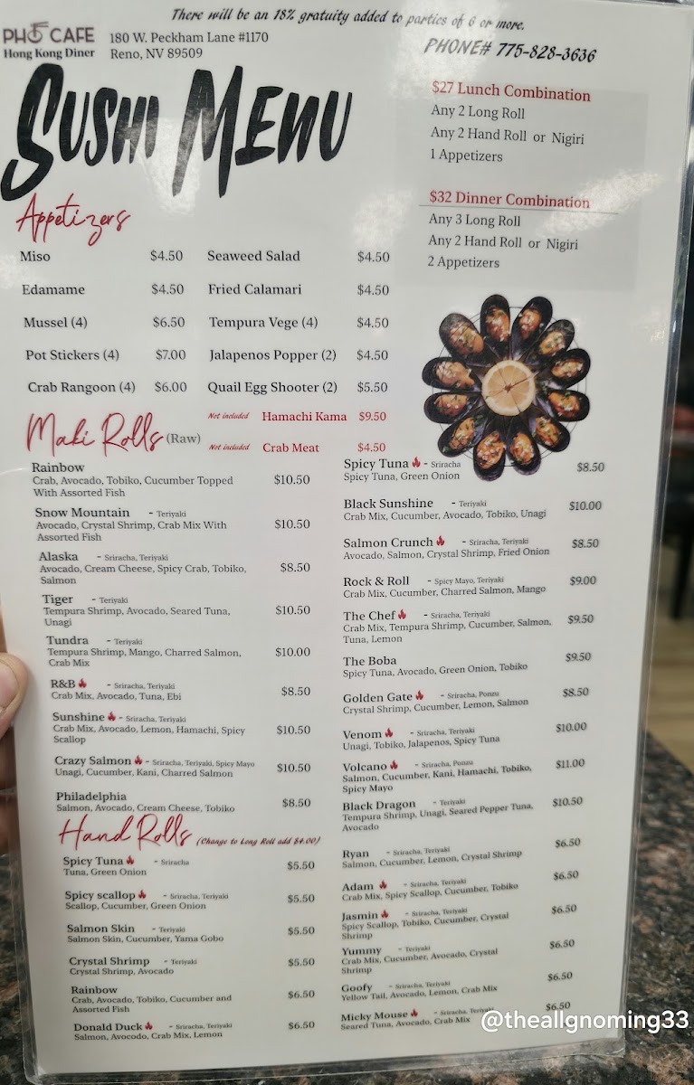 Sushi Boba Pho Cafe Hong Kong Diner - 3