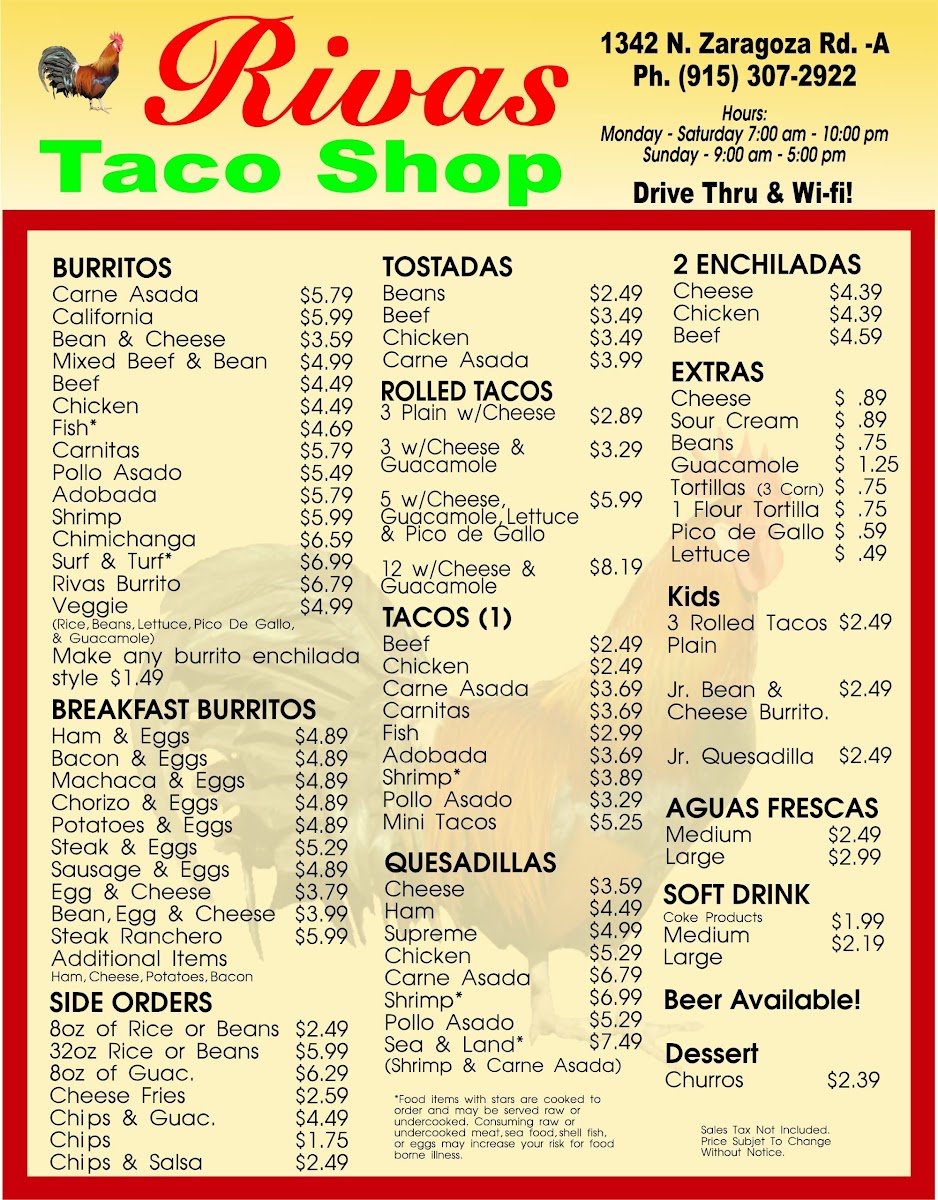 Rivas Taco Shop - 1