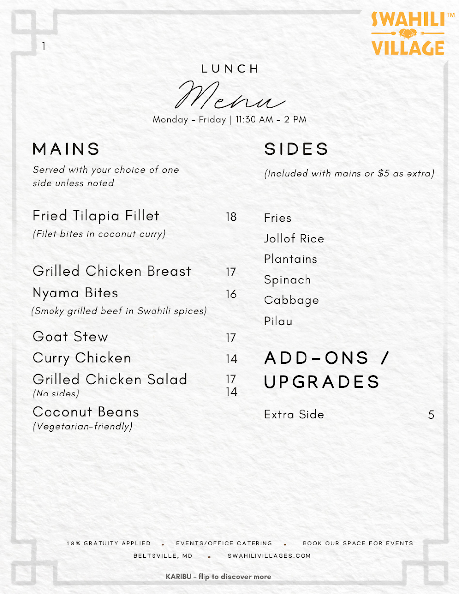 Swahili Village - Beltsville, MD - 1