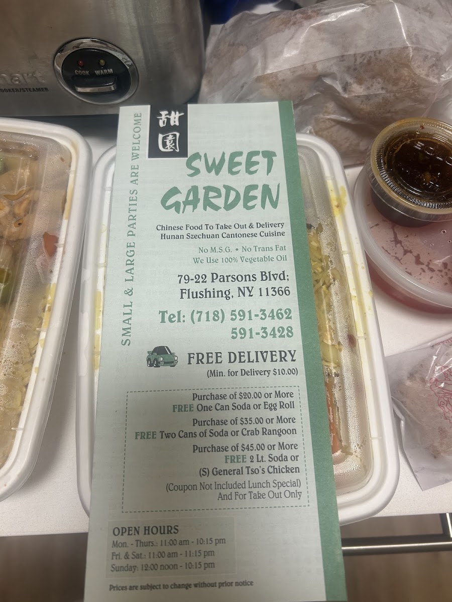 Sweet Garden Chinese food to take out and eat in - 2