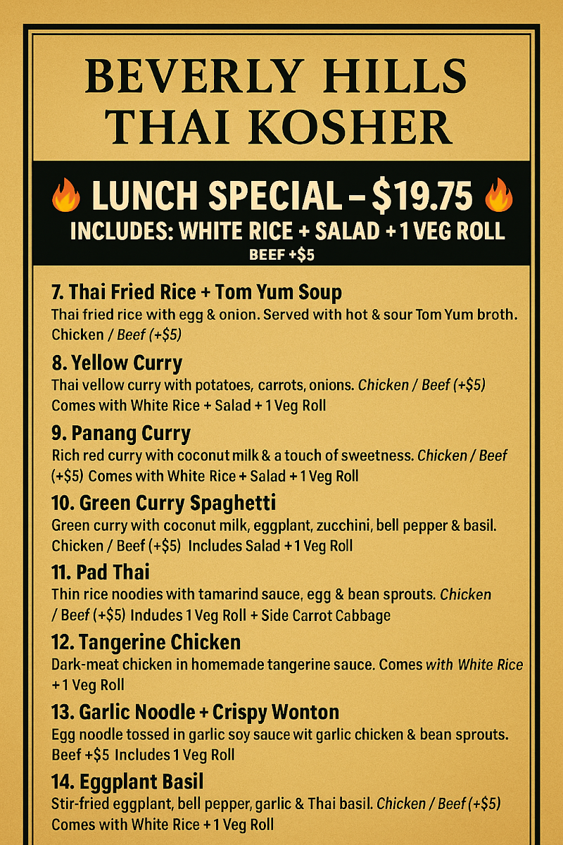 Beverly Hills Thai Kosher - 1