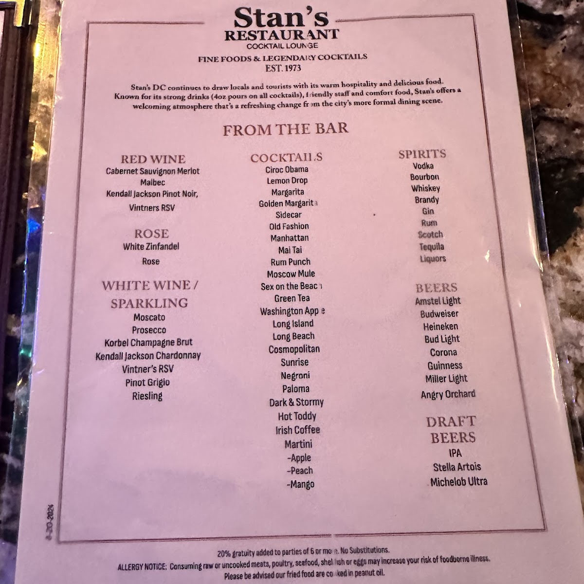 Stan's DC Restaurant - 2