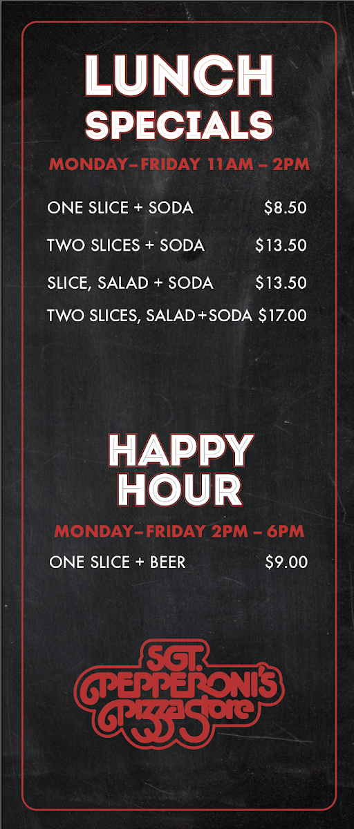 Sgt. Pepperoni's Pizza Store - 1