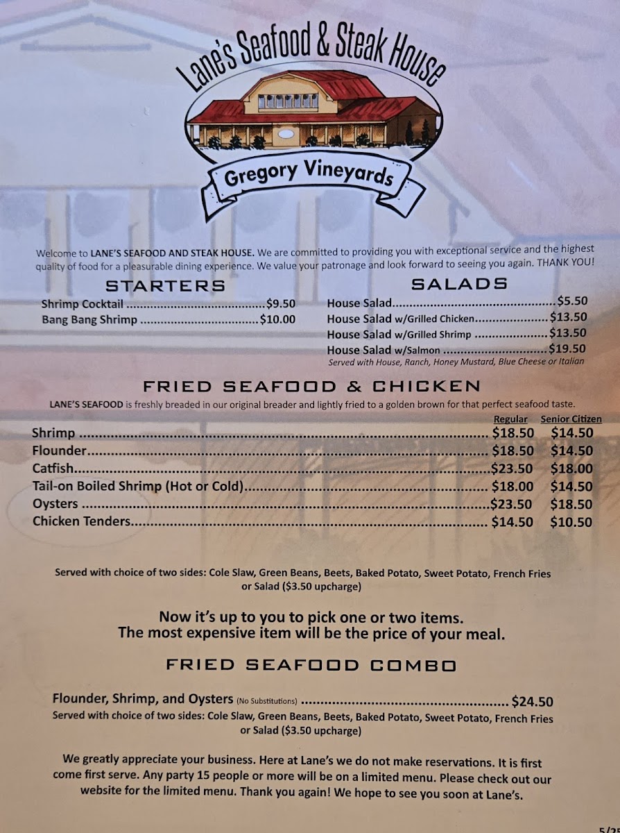 Lane's Seafood and Steak House - 2