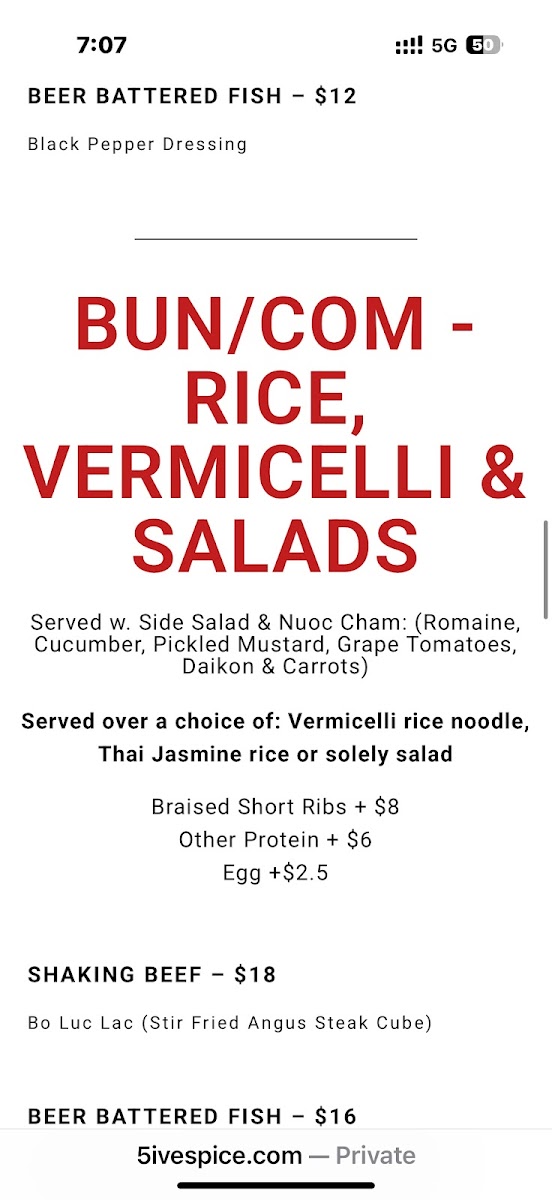 5ive Spice Tacos & Banh Mi - 5