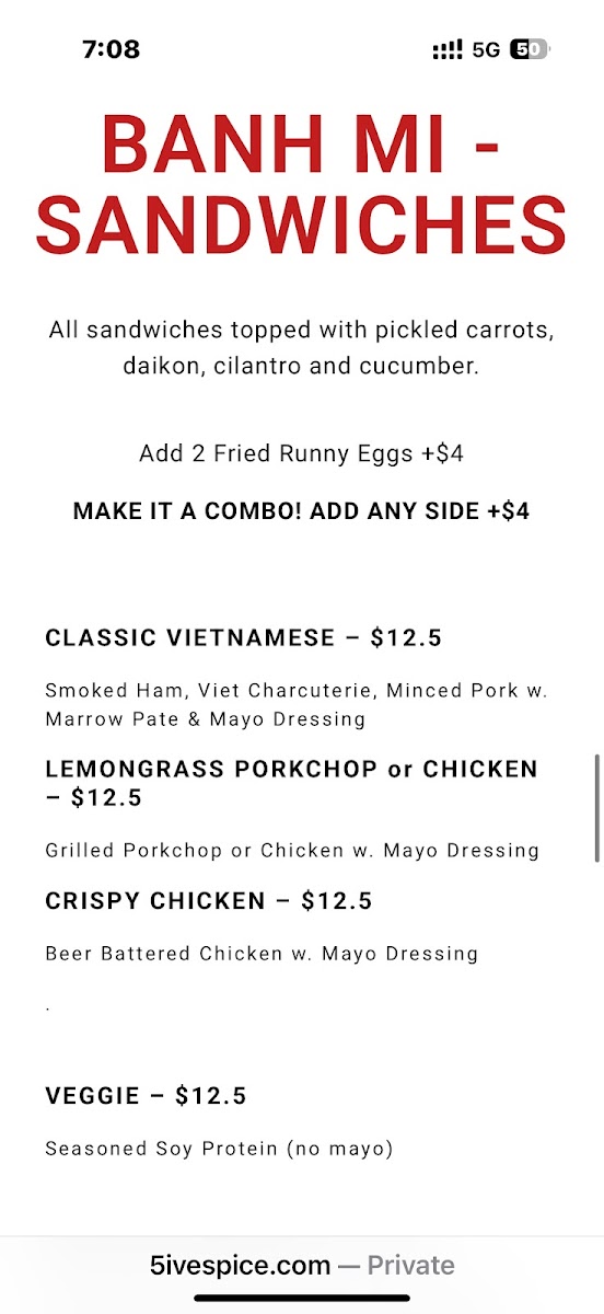 5ive Spice Tacos & Banh Mi - 8