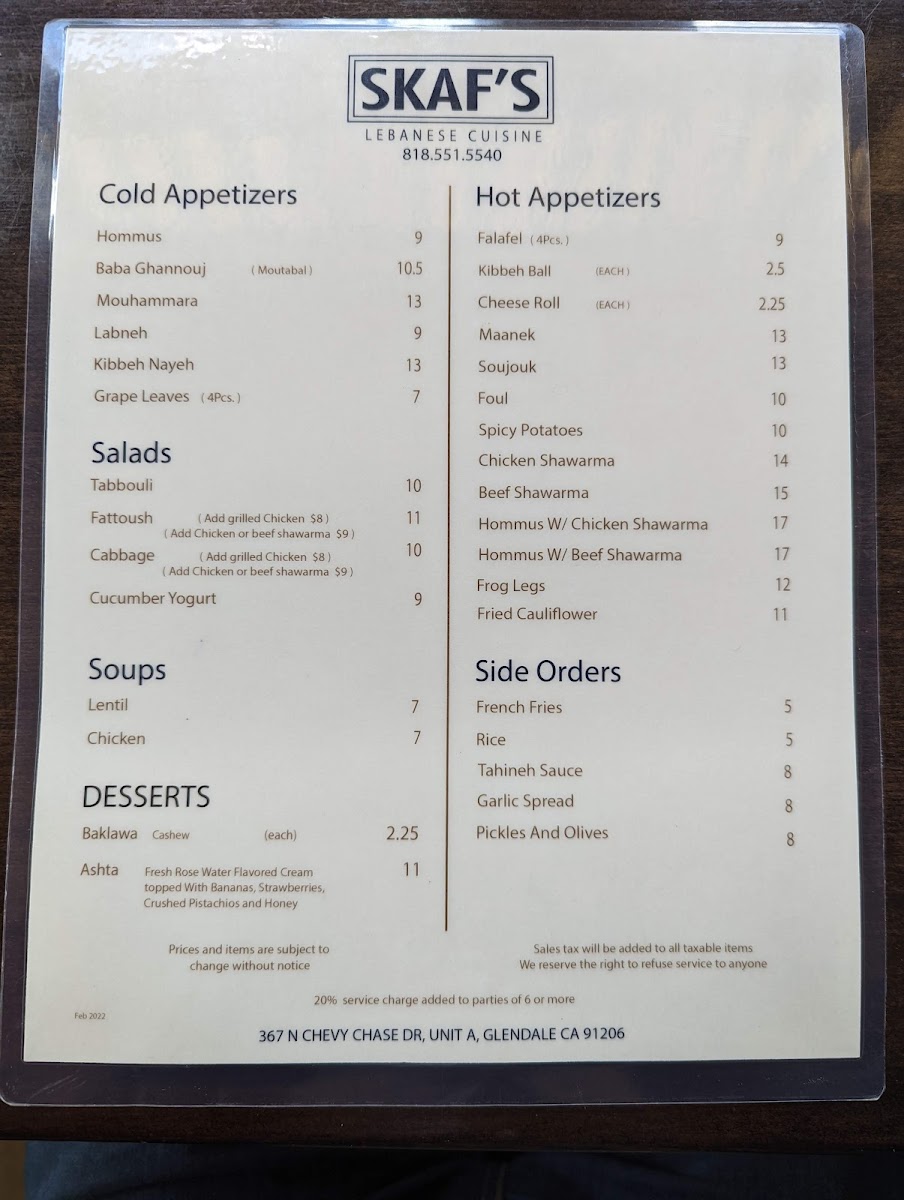 Skaf's Lebanese Cuisine - 8