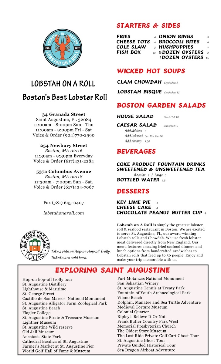 Lobstah On A Roll - St. Augustine, Florida - 2