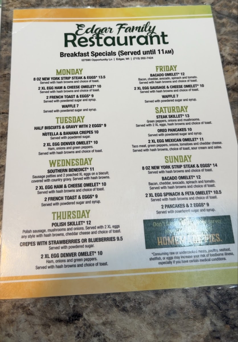 Edgar Family Restaurant - 9