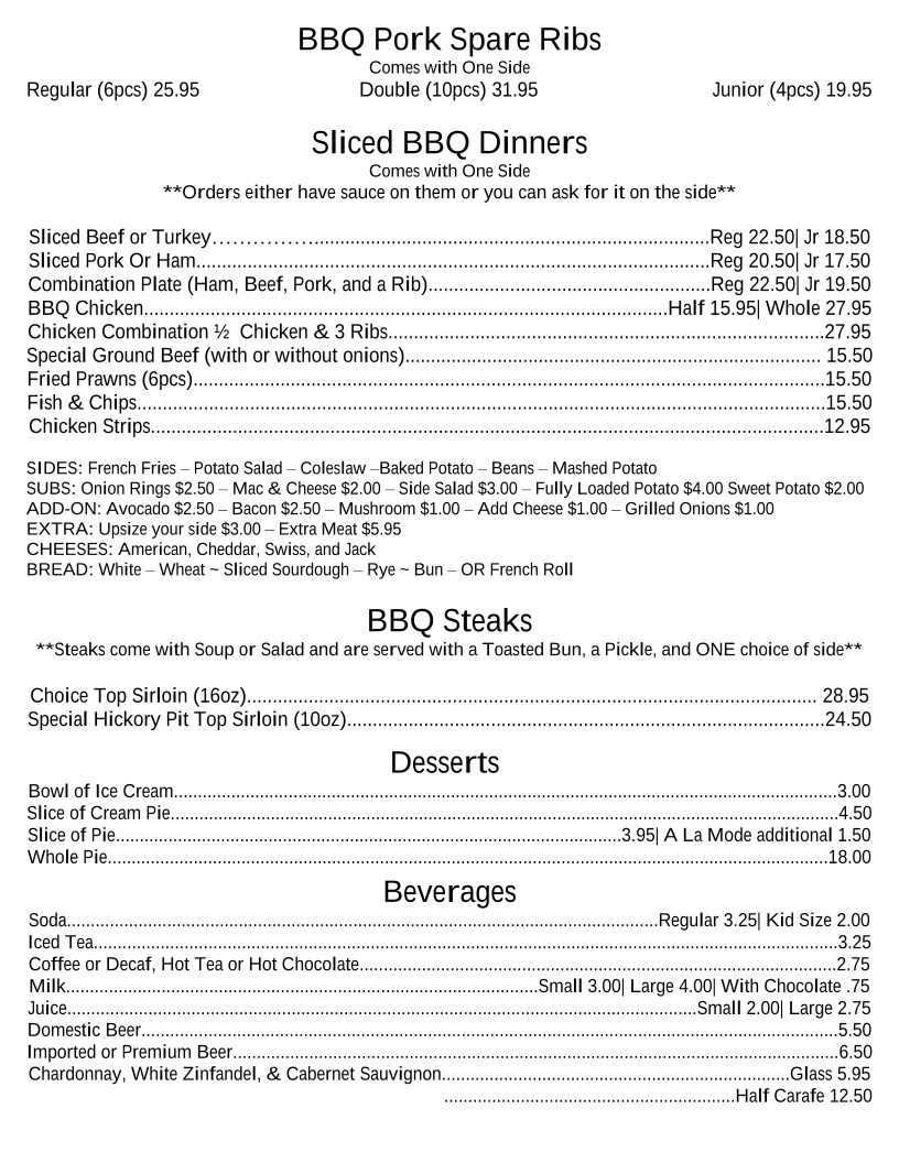 Barney's Hickory Pit - 1