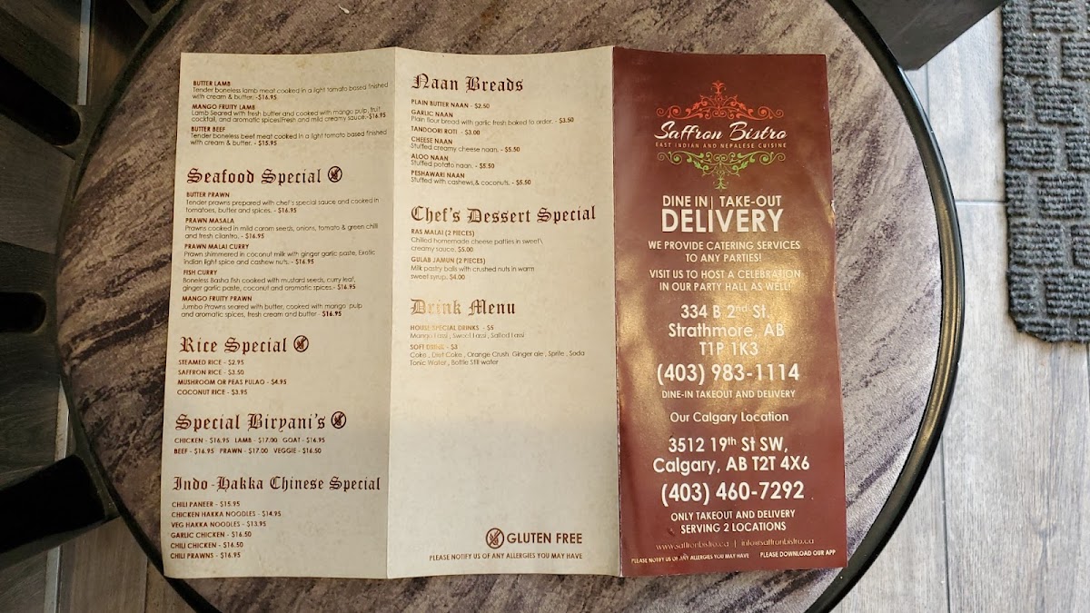 Saffron Bistro (Fine East Indian Take Out & Delivery) - 1