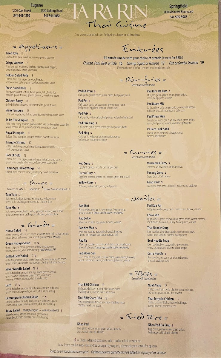 Ta Ra Rin Thai Cuisine (Eugene) - 4