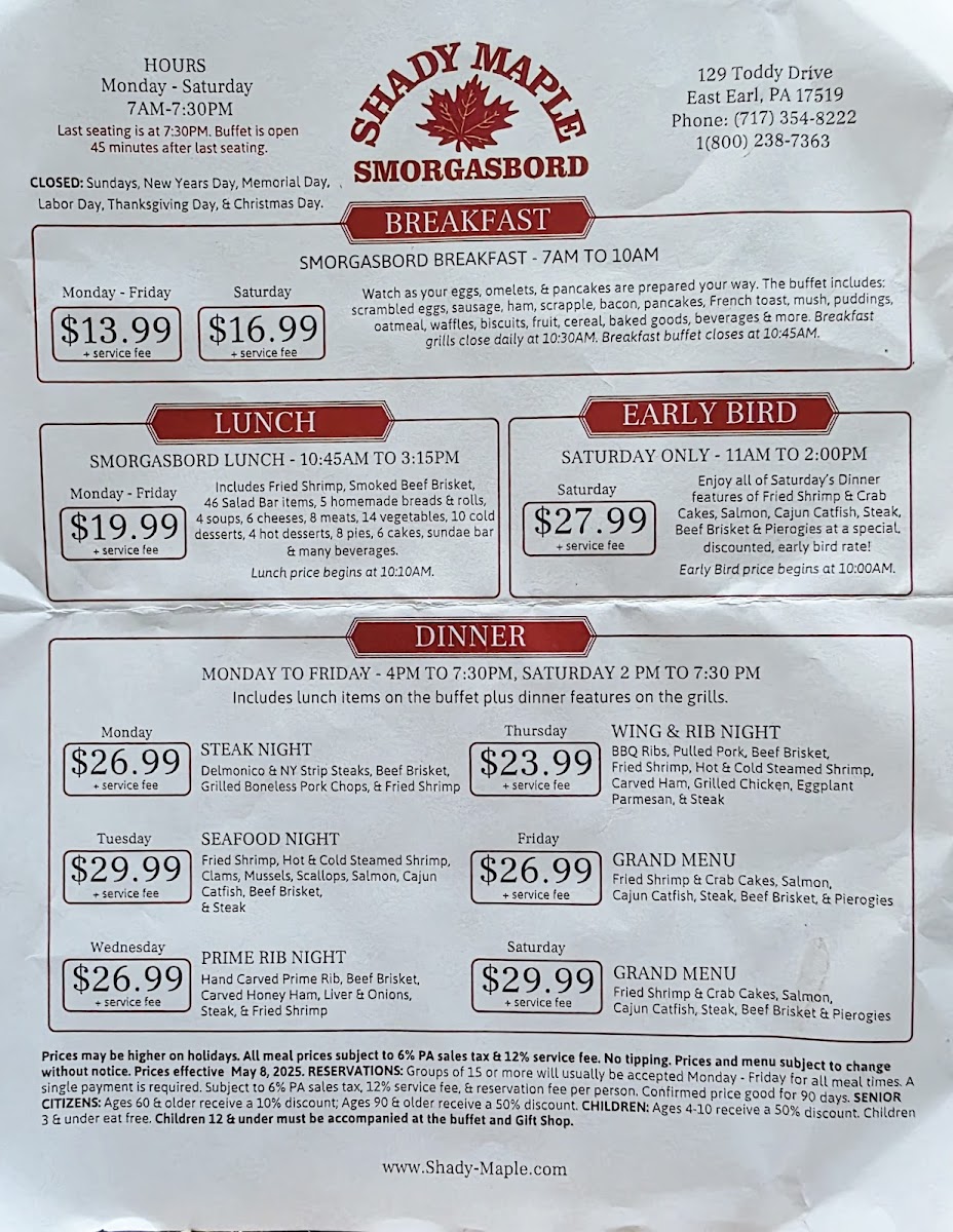 Shady Maple Smorgasbord - 1