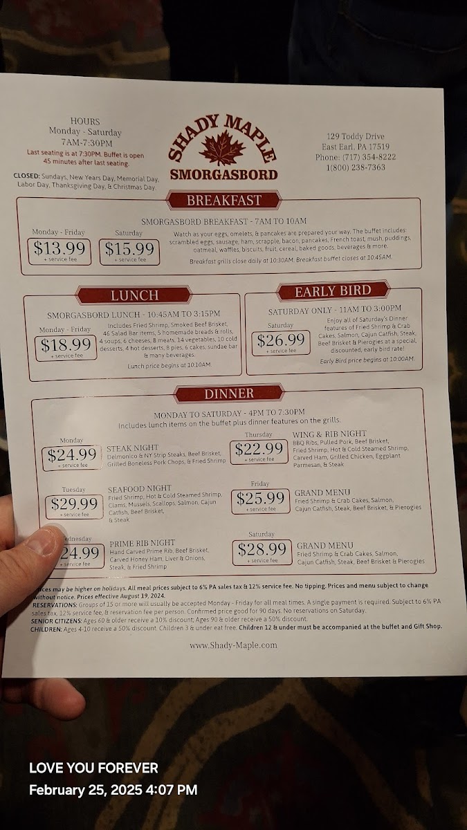Shady Maple Smorgasbord - 4