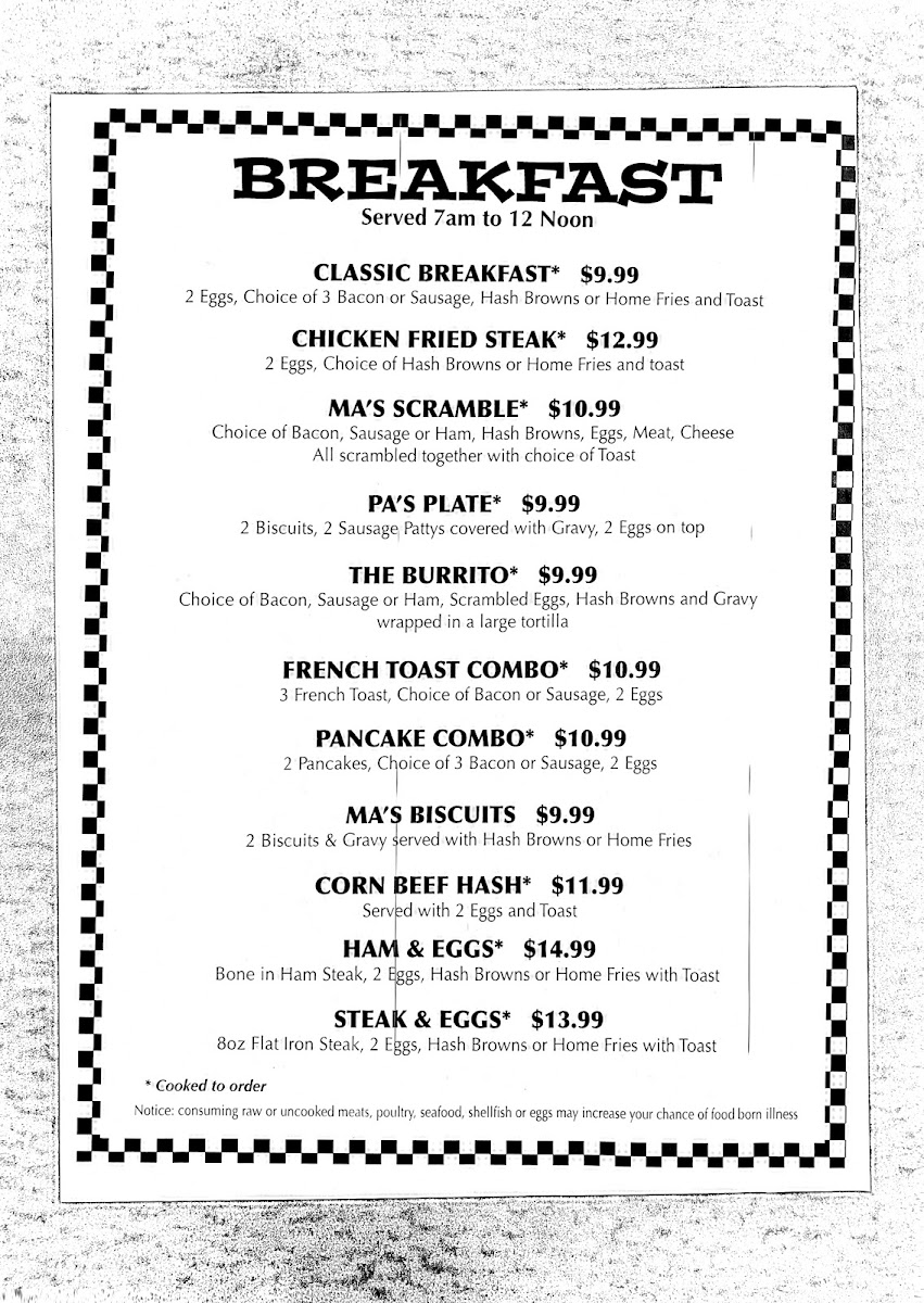 Ma and Pa's Family Diner - 1