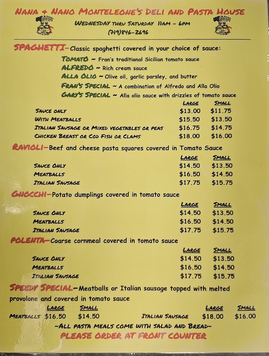 Nana and Nano Monteleone's Deli and Pasta House - 1