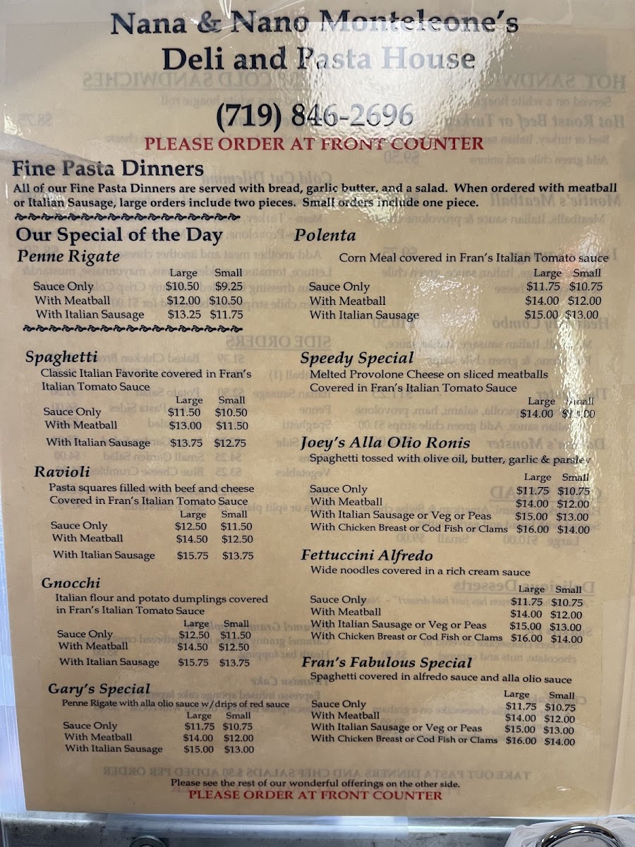 Nana and Nano Monteleone's Deli and Pasta House - 3