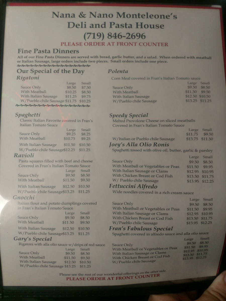 Nana and Nano Monteleone's Deli and Pasta House - 8