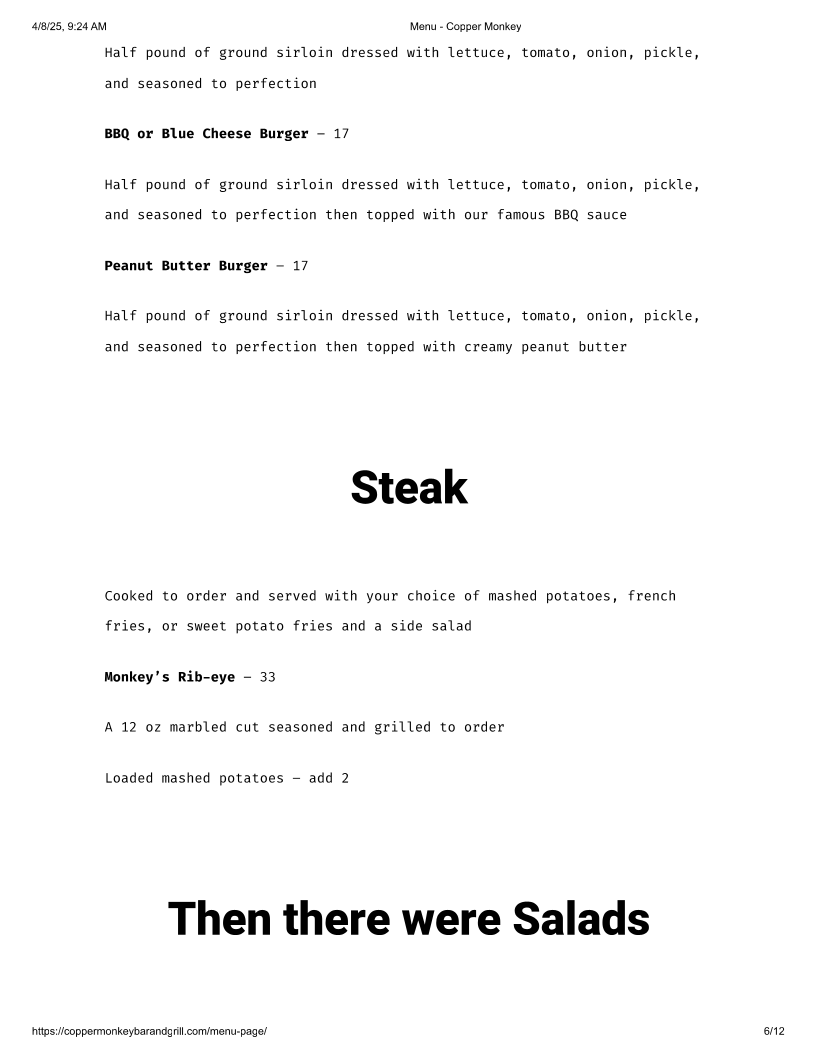 Copper Monkey Bar & Grill - 7