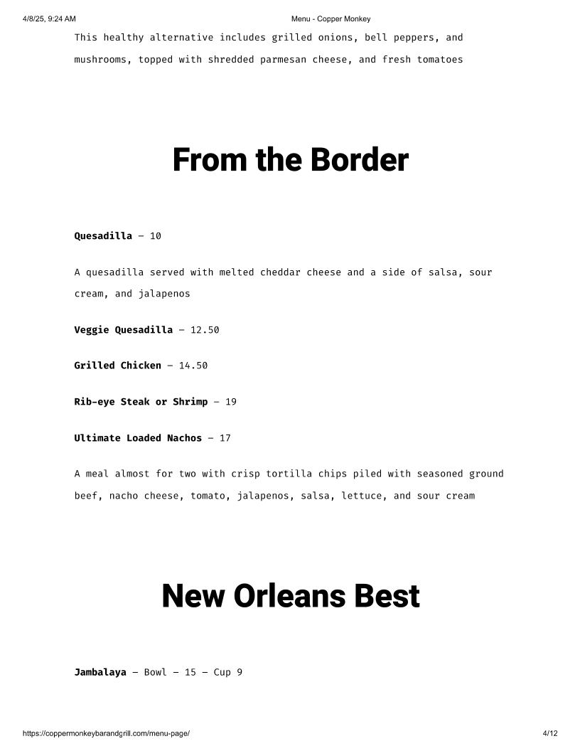 Copper Monkey Bar & Grill - 9