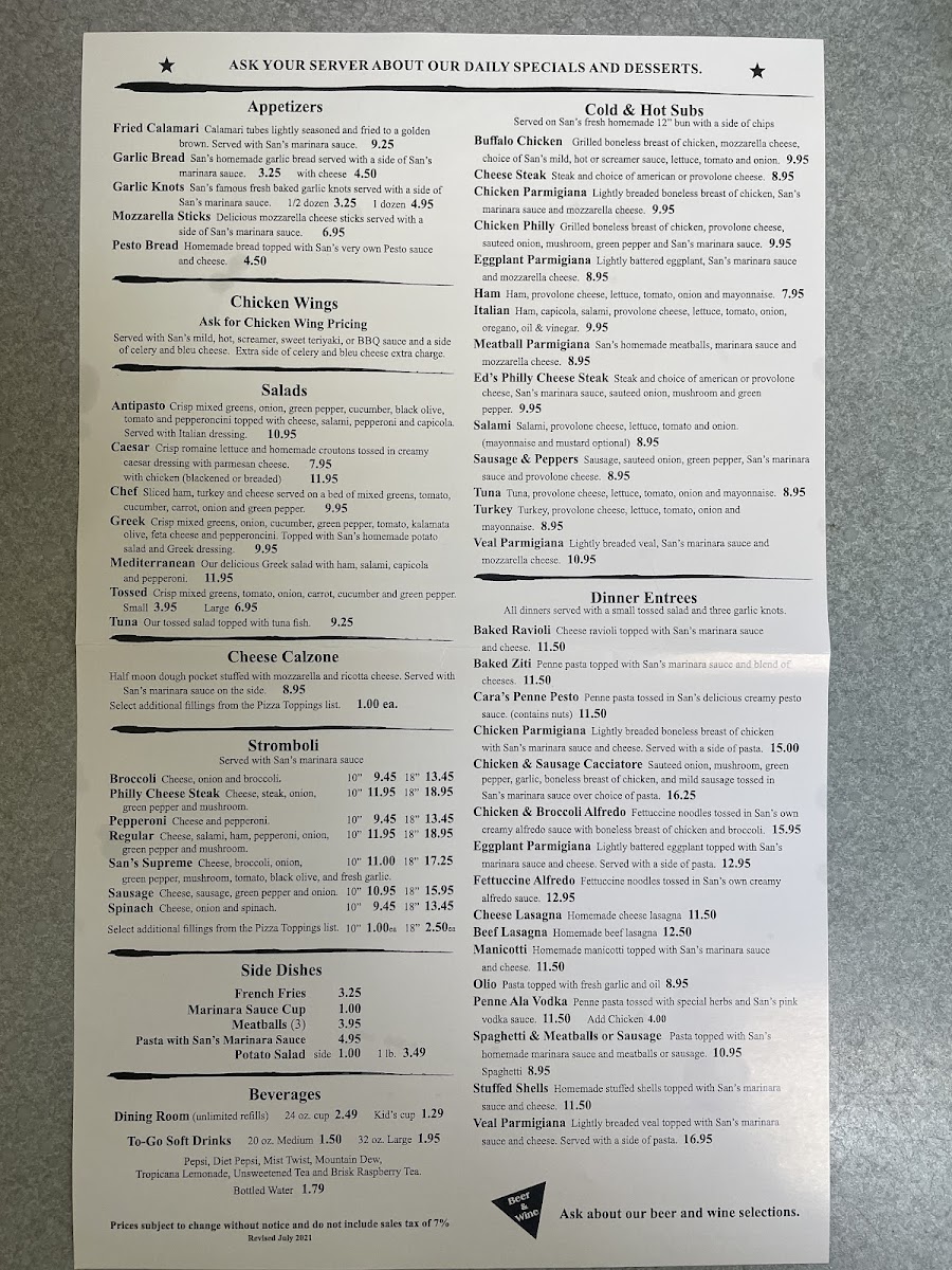 San's (New York Style) Pizza and Restaurant - 6