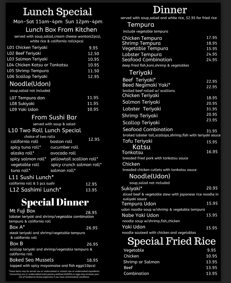 Mt Fuji Hibachi & Sushi - 1