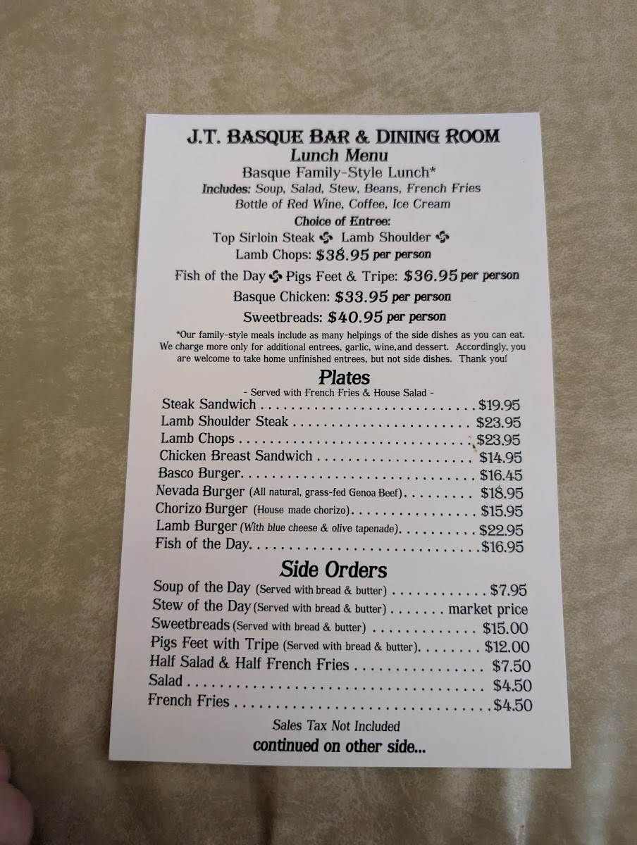 J T Basque Bar & Dining Room - 1