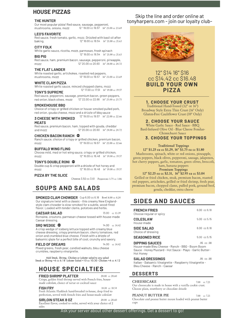 Tony Harper's Pizza & Clam Shack - 1