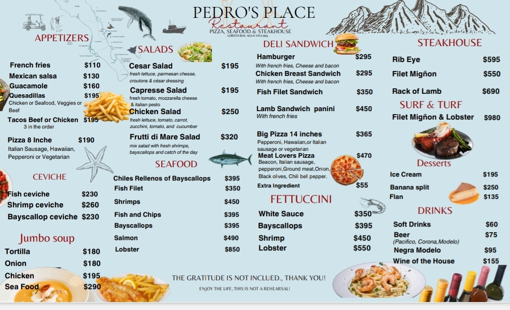 Restaurant ,Pizza , Sea Food & Steakhouse Loreto Bay - 1