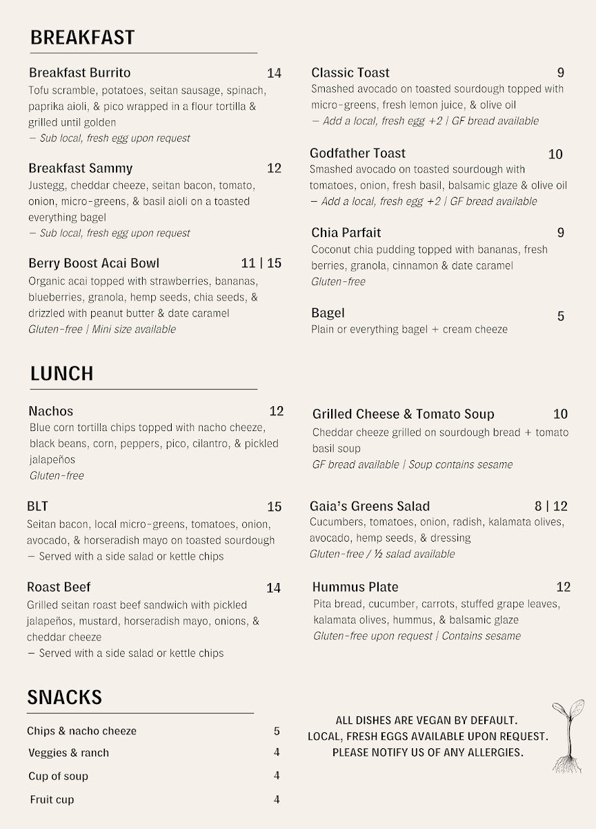 Gaia's Garden Cafe - 1