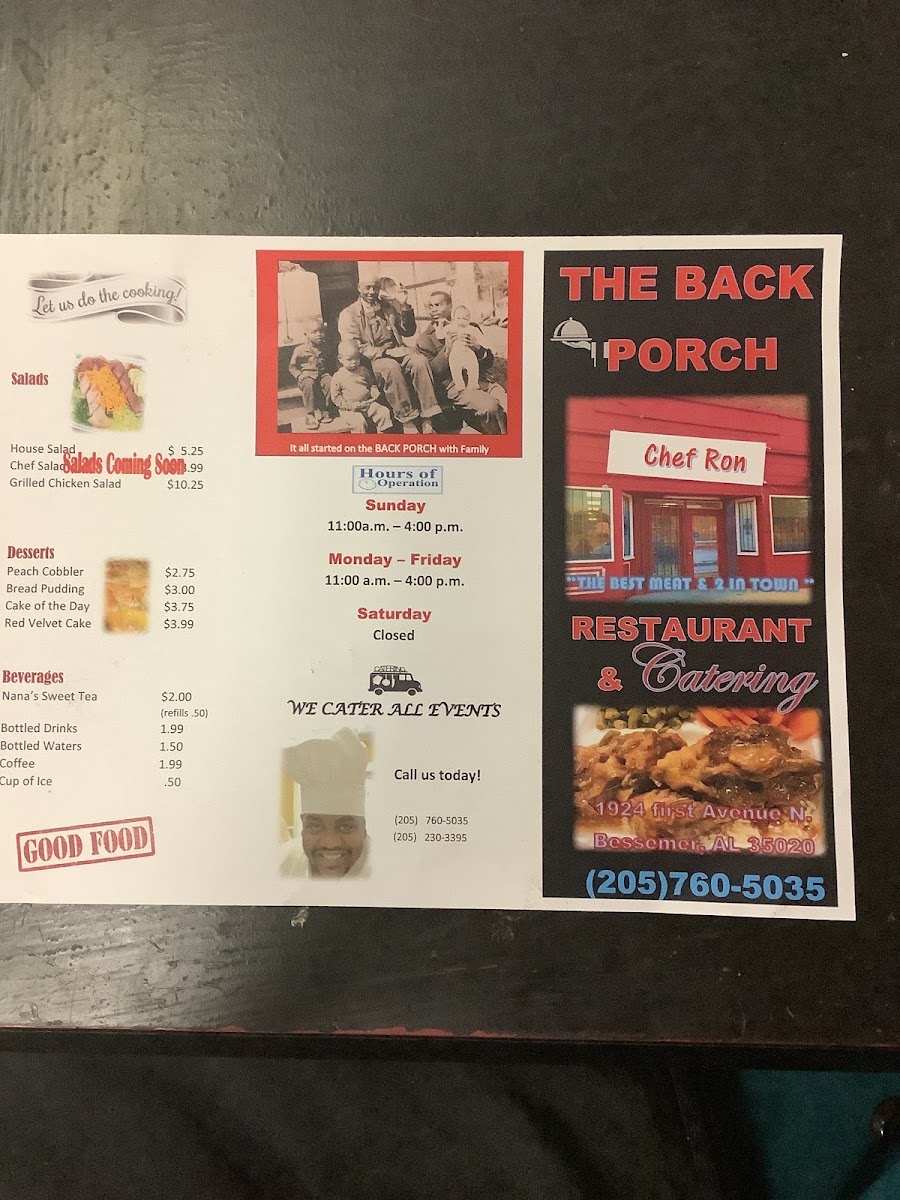 THE BACK PORCH (A CHEF RON'S PLACE) - 3