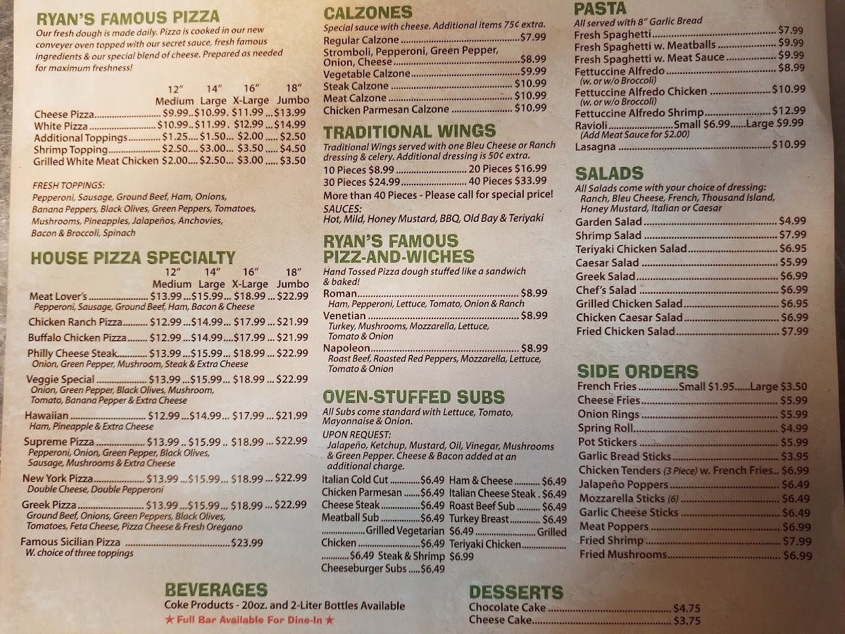Ryan's Famous Pizza & Subs - 4