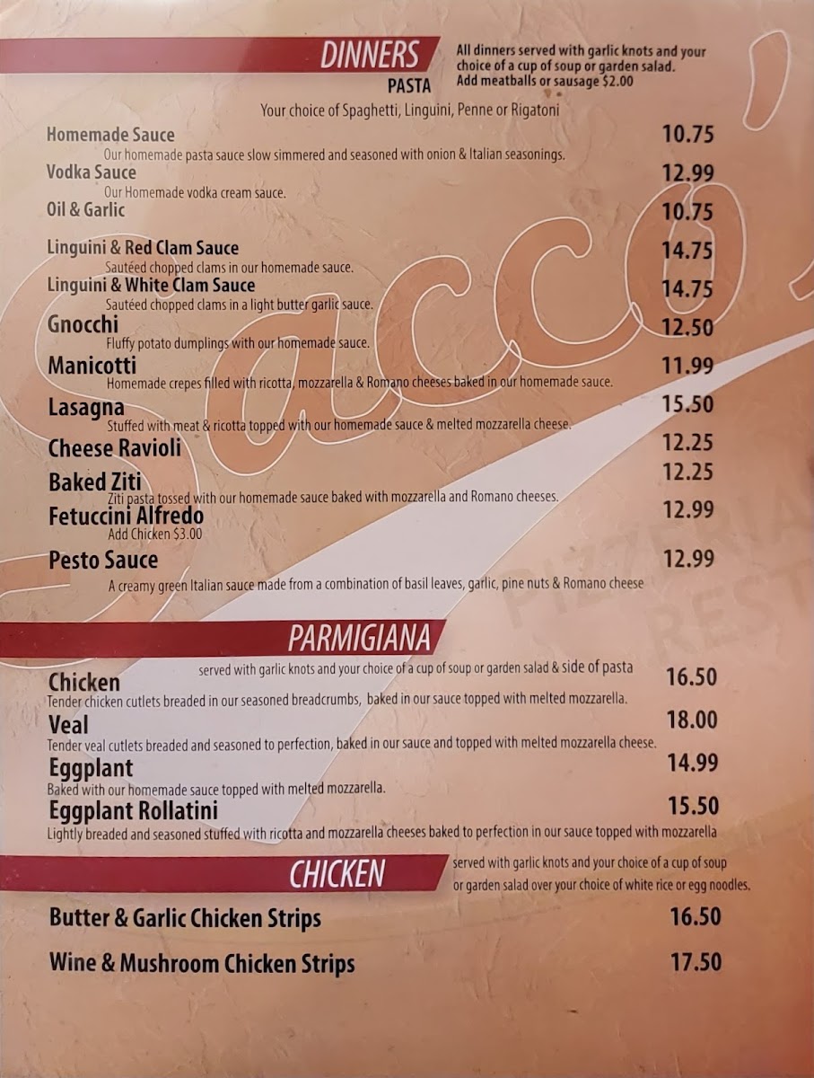 Sacco's Pizzeria & Italian Restaurant - 1