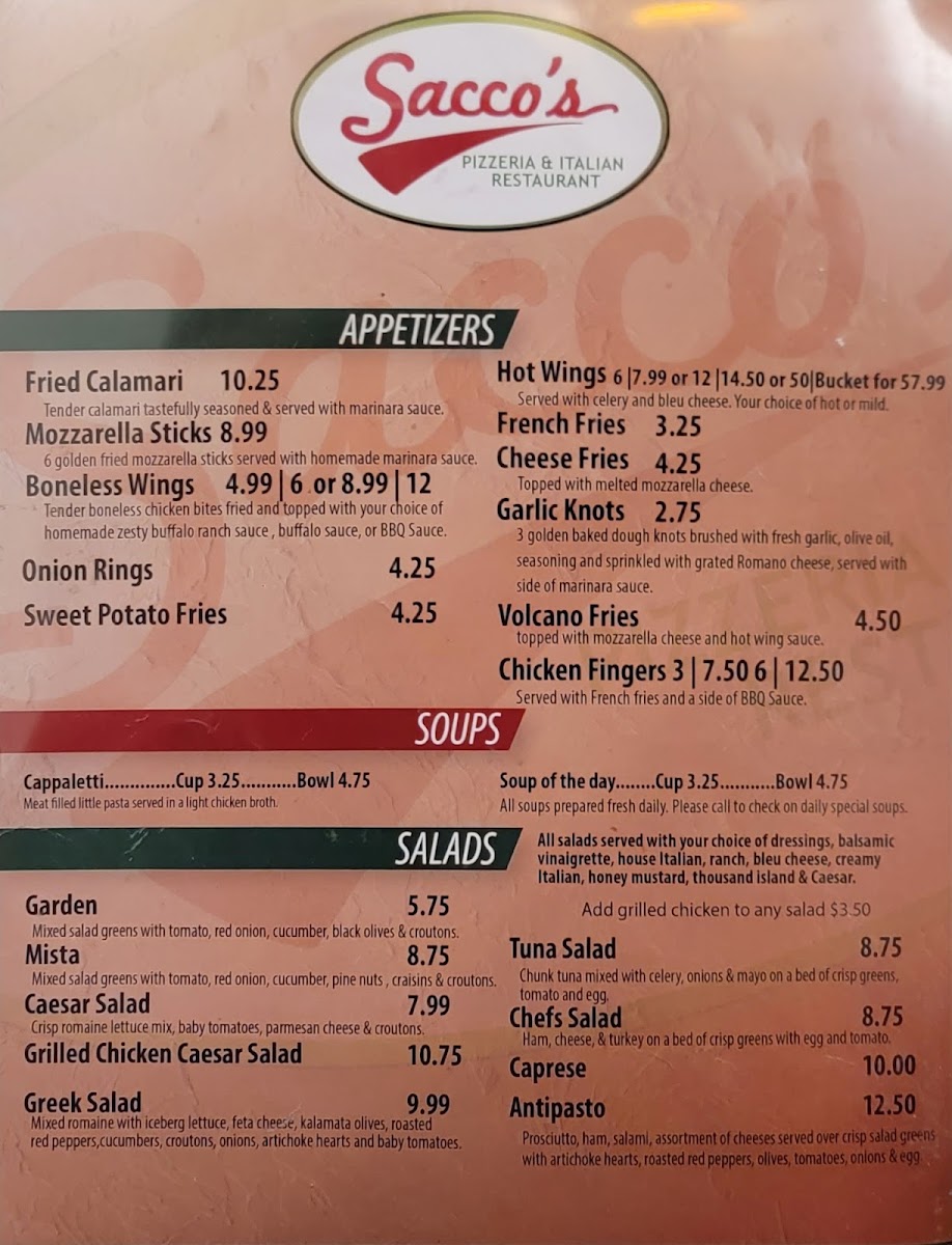 Sacco's Pizzeria & Italian Restaurant - 4