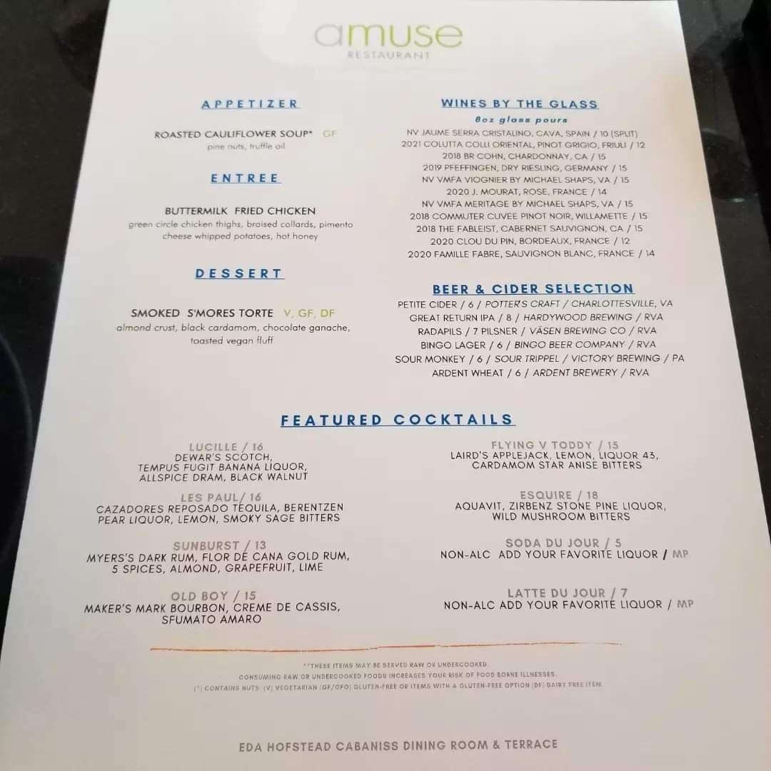 Amuse Restaurant VMFA - 2