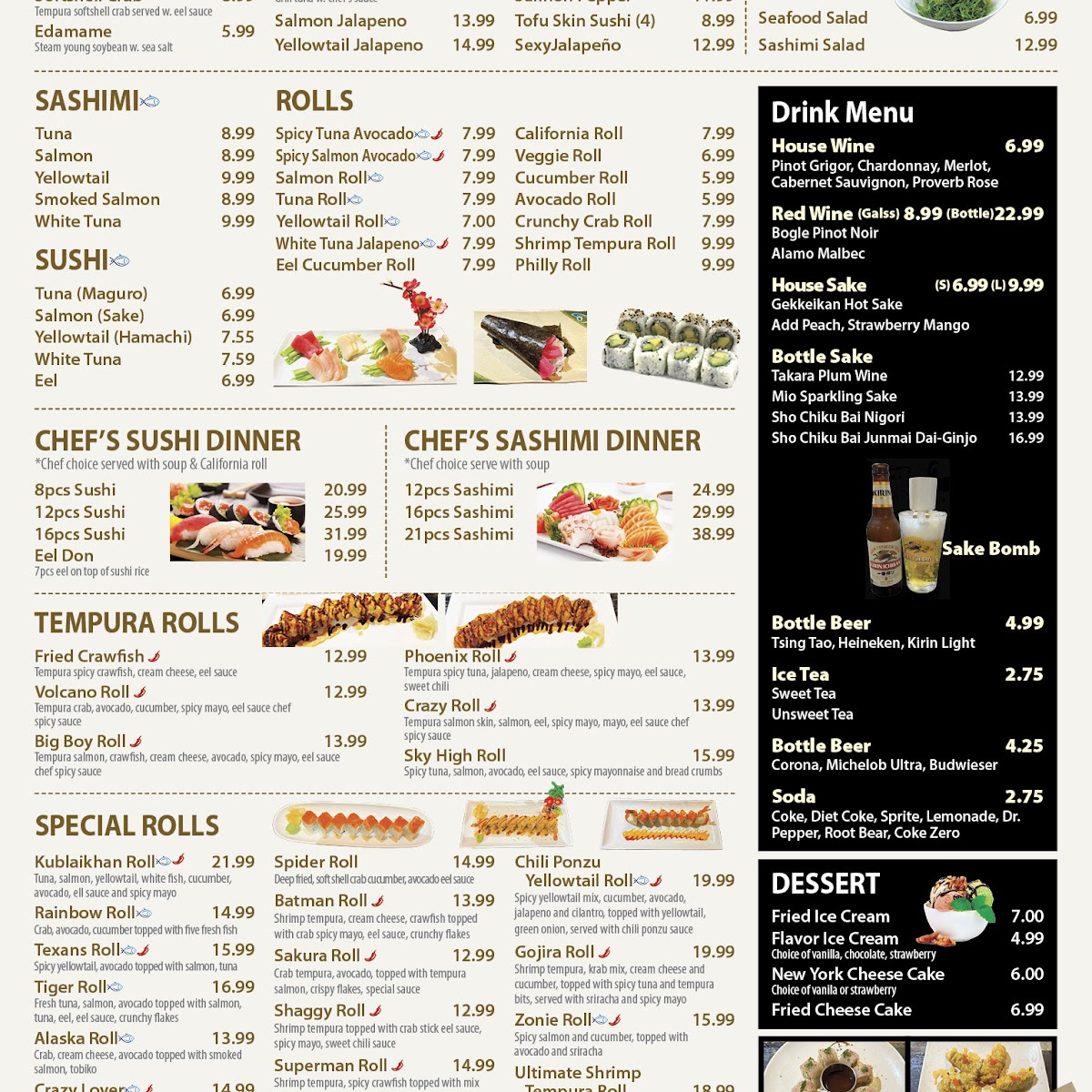 Kublai Khan Crazy Mongolian Stir Fry & Sushi Bar - 1