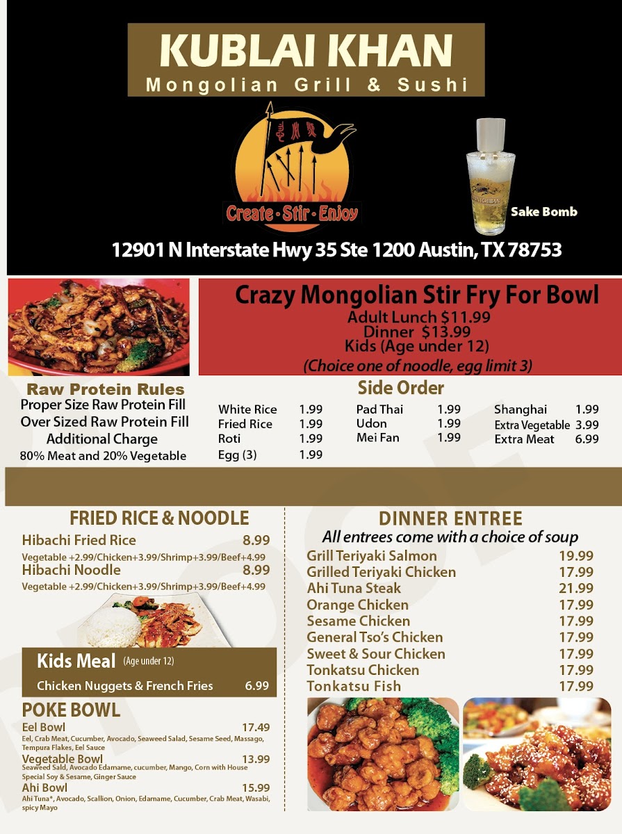 Kublai Khan Crazy Mongolian Stir Fry & Sushi Bar - 4