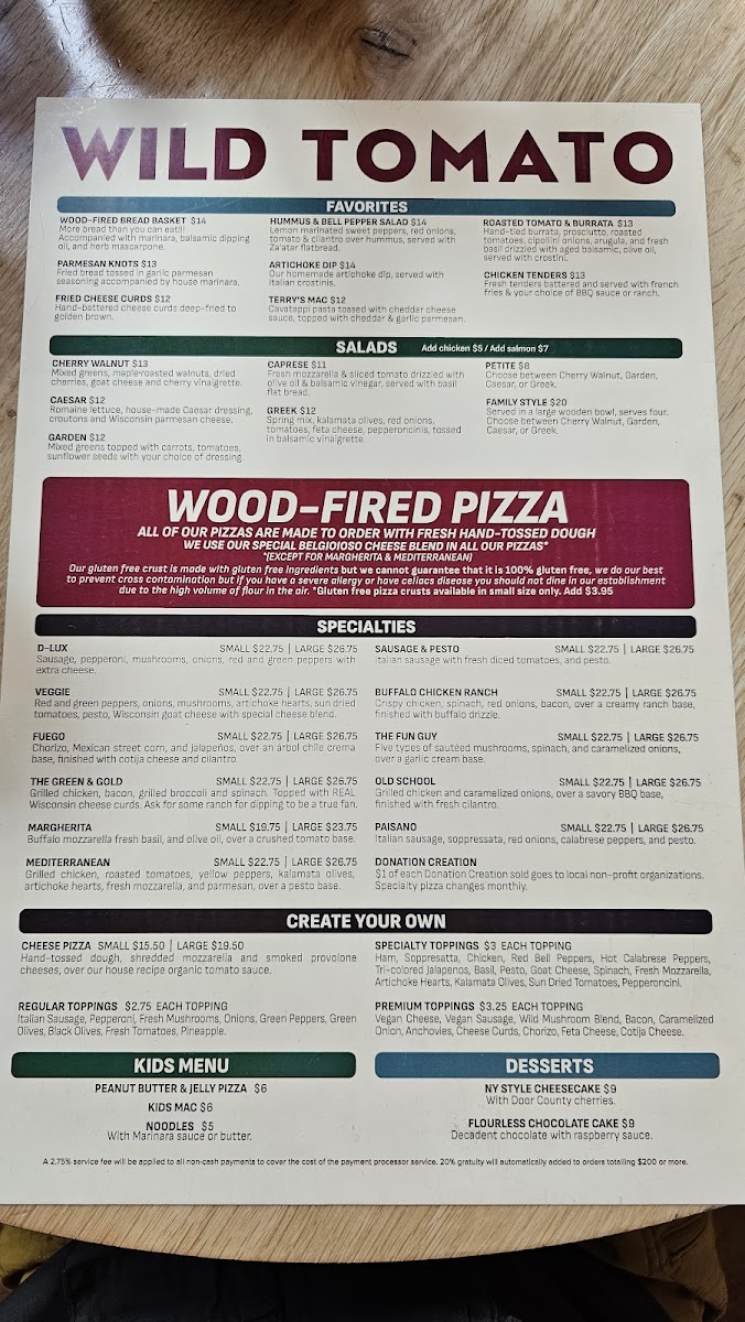 Wild Tomato Wood-Fired Pizza & Grille Sister Bay - 5