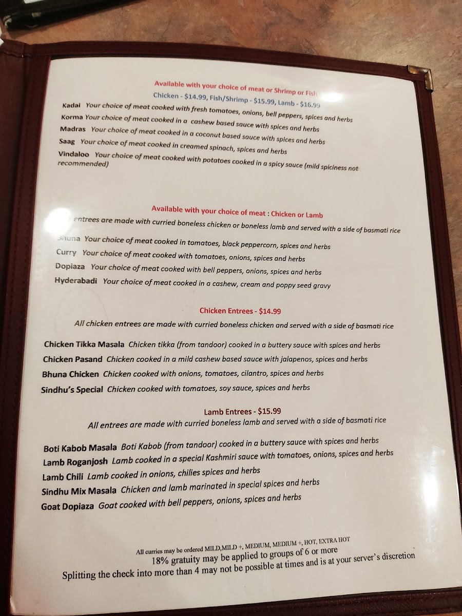 Sindhu Indian Cuisine - 1